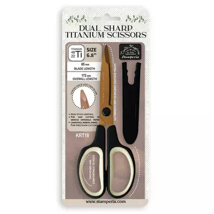 Tijeras de titanio de doble filo Create Happiness Stamperia